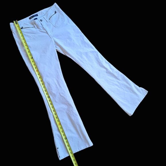 Y2K Abercrombie & Fitch Flared Corduroy Jeans Pants Side Slit Zip Pockets size 8 - Picture 16 of 16